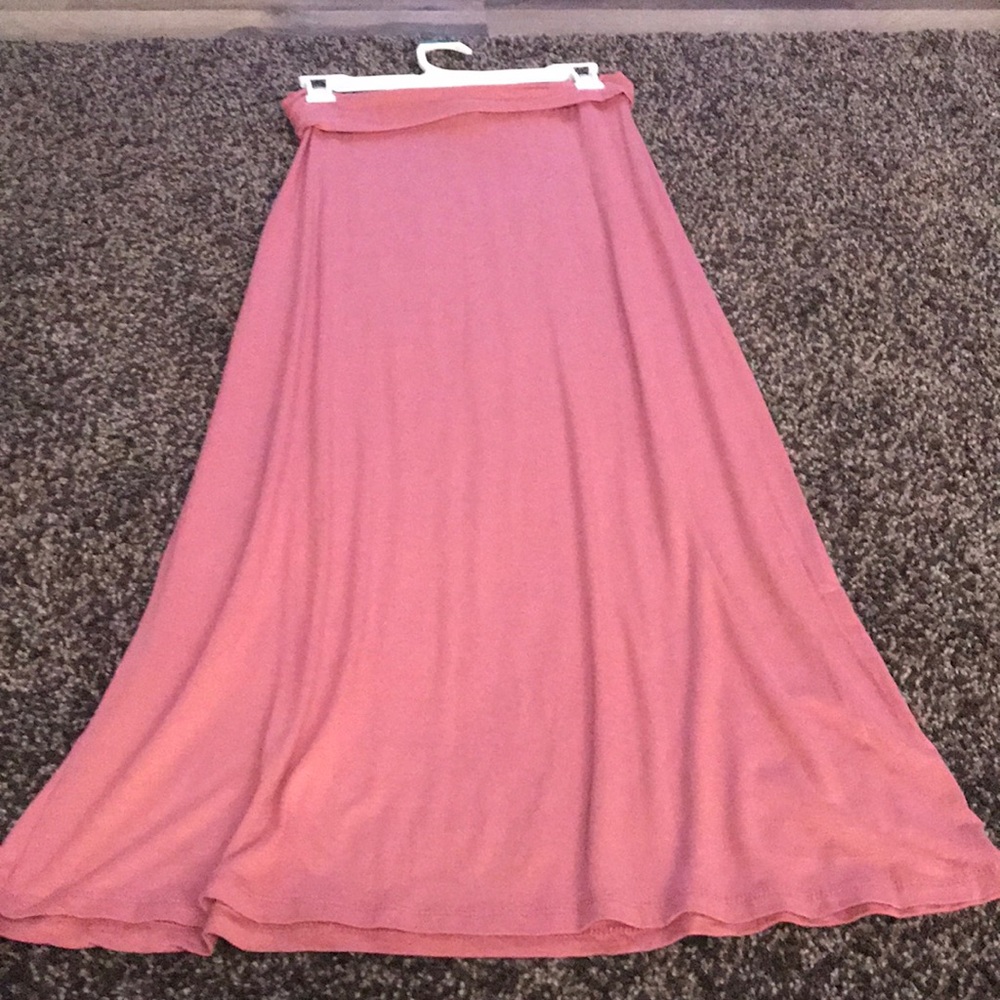 Pink maxi skirt